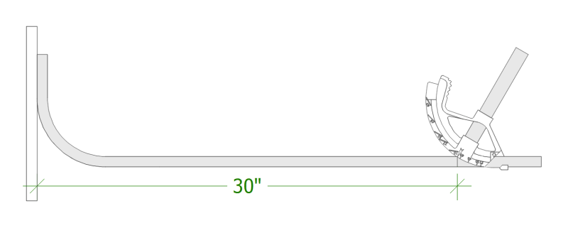 reverse method to bend a 90 degree